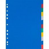 Разделитель листов Attache Economy А4 пластиковый 12 листов разноцветный (290х210 мм)