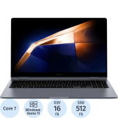Ноутбук Samsung Galaxy Book 4 NP750 15.6" Silver Intel Core 7 150U/16  ГБ/SSD 512 ГБ/Intel Graphics (NP750XGK-KS2US)