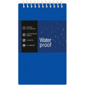Блокнот Attache Wateproof 40 листов синий без линовки на спирали (100х170 мм, из каменной бумаги, с водонепроницаемыми листами)