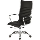 Кресло для руководителя Easy Chair 704 TL черное (натуральная кожа с компаньоном, металл)