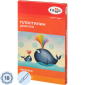 Пластилин классический Гамма Мультики 18 цветов 360 грамм