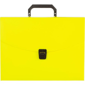 Папка-портфель пластиковая Attache Neon А4 желтая (335x230 мм, 1 отделение)