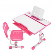 Комплект детской мебели Botero Pink Cubby парта со стулом регулируемые (белый/розовый)