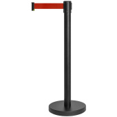 Стойка ограждения Alt с вытяжной лентой (черный, лента красная 5 м)