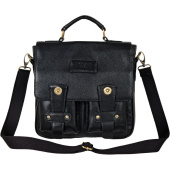 Сумка для документов Polar чёрная из натуральной кожи (5221 Black)
