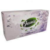 Салфетки косметические Jasmin Premium 2-слойные (100 штук в упаковке)