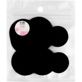 Набор заплаток для обуви клеевых Арт Узор чёрные (6 штук в упаковке)