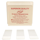 Стекло предметное 75x25x1.1 адгезивное покровное (72 штуки в упаковке) купить в интернет-магазине товаров для офиса и дома ТопГрад с доставкой