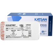Шовный материал хирургический рассасывающийся Katsan USP 3/0 75 см колющая игла 17 мм 1/2 (12 штук в упаковке)
