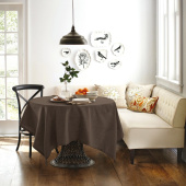Скатерть на стол прямоугольная Волшебная Ночь 165х200 см полиэстер  рогожка коричневая