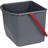 Ведро Росмоп 25 л пластик серое/красная ручка (с мерной шкалой,  ударопрочное) купить в интернет-магазине товаров для офиса и дома ТопГрад с доставкой