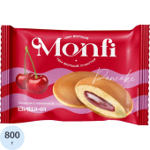 Печенье бисквитное Monfi Панкейк с вишней (20 штук по 40 г) купить в интернет-магазине товаров для офиса и дома ТопГрад с доставкой