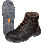 Ботинки утеплённые 9408ВМККС ПУ-нитрил из натуральной кожи с композитным  (поликарбонатным) подноском чёрные (размер 41) купить в интернет-магазине товаров для офиса и дома ТопГрад с доставкой
