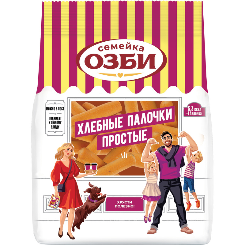 Хлебные палочки Семейка ОЗБИ простые 150 г