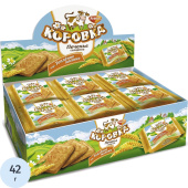 Печенье сахарное Коровка со вкусом топленого молока (18 штук по 42 г) купить в интернет-магазине товаров для офиса и дома ТопГрад с доставкой