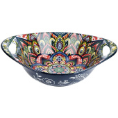 Салатник фарфоровый Nouvelle Home Arabesque 600 мл разноцветный 8 штук в упаковке (0860090)