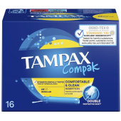 Тампоны гигиенические с аппликатором Tampax Compakс Regular Duo (16 штук в упаковке)