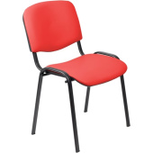Стул офисный Easy Chair Изо красный экокожа металл чёрный (550728)