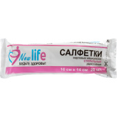 Салфетка марлевая Навтекс Life стерильная 16х14 см 2-слойная плотность  32 г (20 штук в упаковке) Салфетка марлевая Навтекс Life стерильная 16х14 см 2-слойная плотность  32 г (20 штук в упаковке)