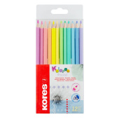 Карандаши цветные Kores Kolores Pastel 12 цветов трехгранные
