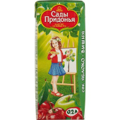 Сок Сады Придонья яблочно-вишневый 0.2 л купить в интернет-магазине товаров для офиса и дома ТопГрад с доставкой