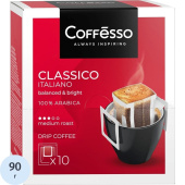 Кофе молотый в дрип-пакетах Coffesso Classico Italiano 90 г (10 штук в  упаковке) купить в интернет-магазине товаров для офиса и дома ТопГрад с доставкой