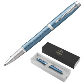 Роллер Parker IM Premium Blue-Grey цвет чернил черный цвет корпуса серый/синий (артикул производителя 2143648)