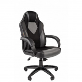 Кресло игровое Chairman Game 17 черное/серое (экокожа/ткань/пластик)