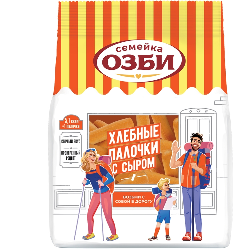 Хлебные палочки Семейка ОЗБИ с сыром 150 г