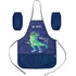 Фартук для труда Комус Класс (№1 School) Динозавр синий с нарукавниками