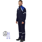 Костюм рабочий летний мужской Prosafe ГИДРА-2 ЛА01-КПК с СОП синий/васильковый с антистатической нитью (размер 64-66, рост 170-176)