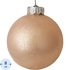 Ёлочный шар новогодний Коломеев стекло персиковый (диаметр 8 см)