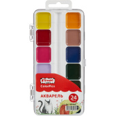 Краски акварельные Комус Класс (№1 School) ColorPics медовые 24 цвета
