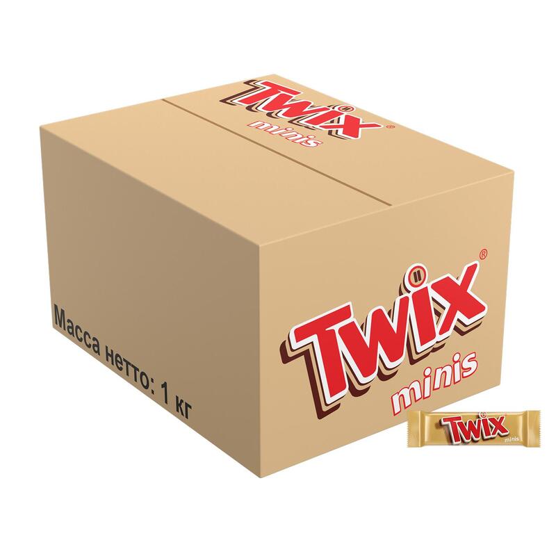 Шоколадные батончики Twix Minis 1 кг