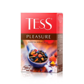 Чай листовой черный Tess Pleasure 100 г (яблоко, шиповник, тропические фрукты)