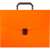 Папка-портфель пластиковая Attache Neon А4 оранжевая (335x230 мм, 1 отделение)