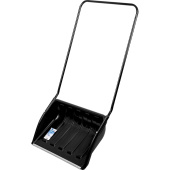 Движок для уборки снега Сибртех пластик 69x47 см с черенком 95 см  (металлическая накладка, с рёбрами жёсткости)