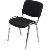 Стул офисный Easy Chair Изо чёрный ткань металл хромированный (1397331)