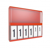 Кассета цен PC Digit A8 красная с блокнотами Regular белыми (20 штук в упаковке)