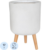 Кашпо Idealist Флоу 17 л белый пион (46x30 см)