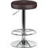 Табурет барный Dobrin Bruno коричневый/хромированный (искусственная  кожа/металл)