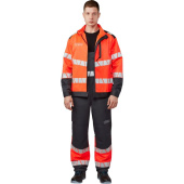 Полукомбинезон рабочий летний мужской Равелин с СОП красный/графит (размер 44-46, рост 170-176)