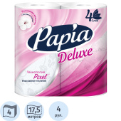 Бумага туалетная Papia Deluxe 4-слойная белая (4 рулона в упаковке)