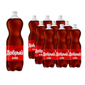 Напиток Добрый Cola газированный 1.5 л (9 штук в упаковке) купить в интернет-магазине товаров для офиса и дома ТопГрад с доставкой