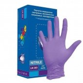 Перчатки медицинские смотровые нитриловые S&C LN303 нестерильные неопудренные фиолетовые размер L (200 штук в упаковке)