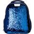Ранец Комус Класс (№1 School) Sparkle Blue анатомический синий пайетки  двусторонние с двумя отделениями
