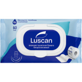 Бумага туалетная влажная Luscan (60 листов в пачке)