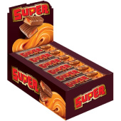 Шоколадные батончики Super с нугой и мягкой карамелью (18 штук по 40 г)