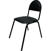 Стул офисный Easy Chair Серна 00С чёрный (экокожа, металл)