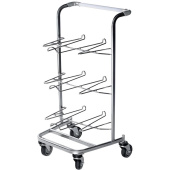 Тележка для подносов J6 ДПСРЗП (серый пластик, сталь)